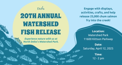 20th Annual Watershed Fish Release is held from 12 to 2 pm on Saturday, April 12, 2025. 